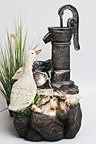 Springbrunnen Gänse BK821 mit Beleuchtung Gartenbrunnen Wasserspiel Gartendekoration...