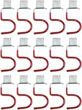 15PCS Gartengerätehalter, Rot Haken Besenhalter Werkzeughalter, Wandhalterung Gartengeräte...