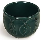 abhandicrafts Handgravierte Keramik-Schale für Rasierseife, Karibikgrün