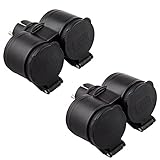 Electraline 92388 Packung 2x Outdoor Adapter 2 Schuko-Steckdosen, wasserdicht IP44, deutscher...