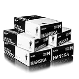 HANSKA 500 Stück schwarze Nitril-Einweghandschuhe – puderfrei – Einweghandschuhe –...
