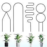 WeiaiziY 4 Stück Rankhilfe für Zimmerpflanzen,Garten Pflanzenstütze Rankhilfe aus Metall,...