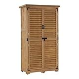 MCombo Gartenschrank Geräteschuppen Werkzeugschrank Outdoor-Schrank Gartenbox 0870 aus Holz Natur,...