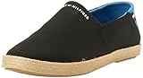 Tommy Hilfiger Herren Espadrilles Stoffschuhe, Schwarz (Black), 43