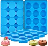 CLUEWR 3 Stück Mini Muffinform Silikon, 12 Tassen Cupcake Förmchen, Backformen für Muffins,...