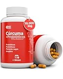 Kurkuma mit PROBIOTIKA & PREBIOTIKA | 10.300 mg Ultra-Konzentriert (über 95%) | Entzündungshemmend...