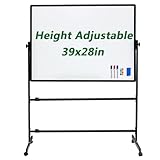 Mobiles Whiteboard auf Rädern – tragbare, magnetische, trocken abwischbare Tafel,...