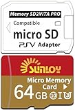 SD2Vita 6.0 PS Vita Speicherkartenadapter mit 64 GB Micro SD Karte, High Speed microSDHC UHS-I Flash...