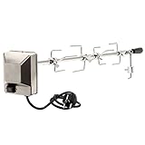 BBQ-Toro Grillspieß Set 100 cm inkl. 4X Fleischnadeln und Edelstahl Motor, 220V - 240V | Drehspieß...