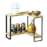 Kesper | Küchen-Eckregal mit 2 Ebenen, Material: Faserplatte, Metall, Maße: B 30 x H 28 x T 30 cm,...