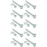 BCP328 Schlossschrauben-Set mit Muttern und Unterlegscheiben, 10 Stück