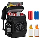 Isolierter Rucksack-Kühler – leichter Picknick-Rucksack | Thermo mit hartem Futter | große...
