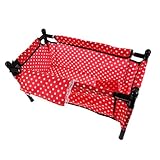 Toddmomy 1 Satz Miniatur Puppenbett Rotes Schlafbett für Puppenhäuser Langlebige und Kompakte...