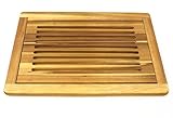 KESPER 28105 Brot-Schneidebrett mit abnehmbarem Schneiderost aus Akazienholz 47,5 x 32 x 2 cm