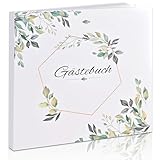 Tigvio Gästebuch Hochzeit, 120 Seiten Gästebuch, Hochzeit Gästebuch 21 x 21 cm, Gästebuch Blanko...