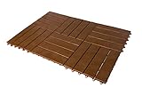 UPP Gartenplatten 30x30 cm | Holzdiele | Wetterfester Bodenbelag, Bodenfliese, Klickfliese für...