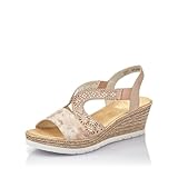 Rieker Damen Keilsandalen 61916, Frauen Sandalen,Sommerschuhe,Freizeitschuhe,offene...