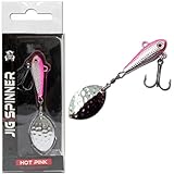 Angel-Berger Wild Devil Baits Jig Spinner Spin Jig Bleikopfspinner Spoon (10g, Hot Pink)