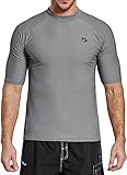 BALEAF UV Shirt Herren Wasser UPF 50+ Kurzarm Rashguard Herren Schwimmshirt Rash Vest für Schwimmen...