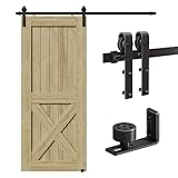 CCJH 183cm /6FT Schiebetürbeschlag Set Schiebetürsystem Bodenführung Schiebetür Komplettes Set...