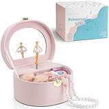 Vlando Schmuckkästchen Mädchen mit Spieluhr, Schmuckkasten Kinder mit Drehendem Ballerina &...