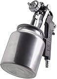 FERM Farbspritzpistole mit Oberbecher – Pneumatisch - 750 cc – Max. 6 bar – Einstellbare...
