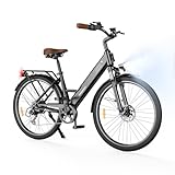 Finbike E Bike mit Abnehmbarer 36V 10.4Ah Akku Bis zu 88KM, 26 Zoll Elektrofahrräder mit 7 Gang...
