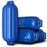 COSTWAY 4 Stück Bootsfender Langfender Kugelfender Set Boot Rammschutz TYP G (Blau)