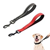MEISO 2 Stück Hundeleine, 30cm Kurzführer Hund, Hundeleine aus Nylon mit Gepolstertem Griff,...