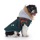 Wasserdichter Fleece-gefütterter Hundemantel mit Geschirr-Design, Winterjacken mit reflektierenden...