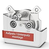 DUR-line Antennendose 3-Loch SAT | Kabelfernsehen | DVB-T | Radio | Unicable für Aufputz und...