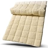 Mara Vital 100x200 Matratzenauflage Lammflor - Schurwolle Unterbett für warmen und trockenen Schlaf...