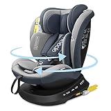 Reecle 360° Drehbar i-Size Kindersitz mit ISOFIX 40-150 cm (0-36 kg) Reboarder, ab Geburt -12...