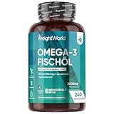 Omega 3 Weichkapseln - 2000mg Fischöl mit 1100mg Omega-3, 660mg EPA & 440mg DHA pro Portion - 240...