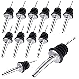 GGISUI 12pcs Flaschenausgießer Edelstahl Dosierausgießer mit Kläppchen konische Ausgießer...