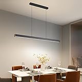 Mikeru 100CM Pendelleuchte Esstisch, Modernes Lineares Esszimmer Pendelleuchten LED mit 10%-100%...