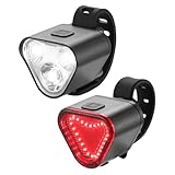Mountainbike- in der Nacht, Front- und Rücklichter mit 500 Lumen mit hoher Helligkeit,...