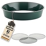 BigDean XL Gartensieb aus Metall Ø 37cm - fein bis grob - inkl. 3 austauschbarer Siebeinsätze...