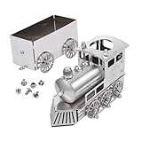 CLISPEED Retro Steam Train Modell aus Edelstahl Langlebige Dampflokomotive Tischdekoration Rostfreie...
