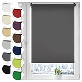 Verdunkelungsrollo Klemmfix ohne Bohren 70cm x 130cm Grau Verdunklungsrollo Fensterrollo Rollo...