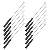 UKCOCO Edelstahl Fonduegabeln 12 Stück mit PP Griff für Käsefondue und Obst zum Grillen und...