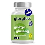 Ginkgo + Ginseng Tabletten - 365 Stück für mentale Performance & Lebensenergie* - je 60 mg Ginkgo...