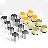 Guowall Dessertringe und Speiseringe Set, Edelstahl Backring für Kochen Backen Mousse, 8 Stück...