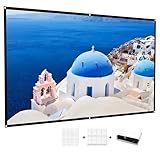 Beamer Leinwand 100 Zoll Faltbare, Tragbare Leinwand Beamer Aultra Thin und hohe Auflösung für...