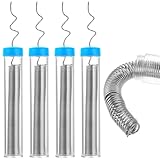 HJZHII 4er Pack Lötzinn, 0,1 cm Dicke 9 x 1,6 cm 10 g/Rolle Silber Reparatur Lötdraht silber...
