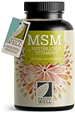 MSM 2000mg pro Tag + natürliches Vitamin C - 365 MSM Tabletten mit Methylsulfonylmethan -...