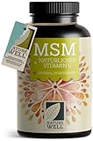 MSM 2000mg pro Tag + natürliches Vitamin C - 365 MSM Tabletten mit Methylsulfonylmethan -...