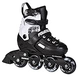 Powerslide Inline Skates Khaan Junior SQD Black - größenverstellbare Inliner für Mädchen und...