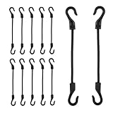 12 STK Spanngummi mit Haken 10 cm, Spanngurte Expander mit Haken 10 cm, Spanngummis mit Hakens,...