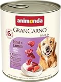 animonda GranCarno Hunde Nassfutter mit Rind + Lamm (6 x 800 g), getreidefreies Hundenassfutter ohne...